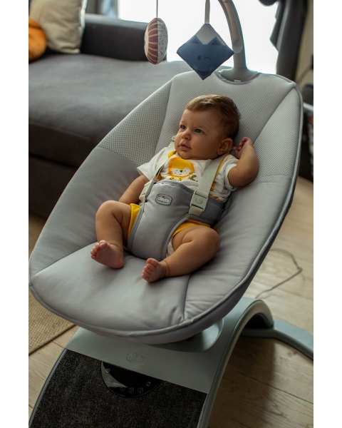 Креслице-качалка (шезлонг) детское Chicco Comfy Wave Silverspring