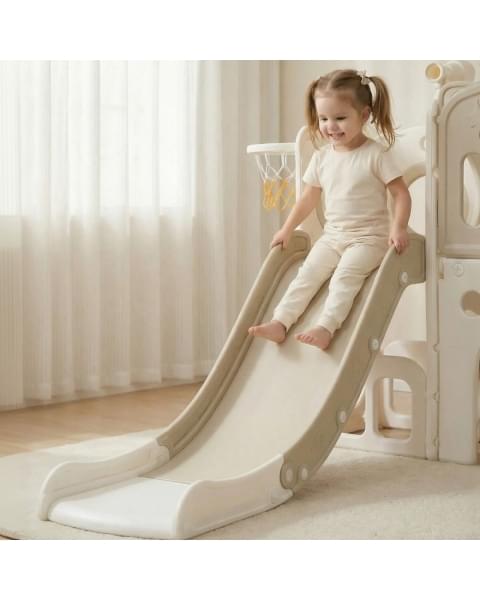 Игровой комплекс с горкой UNIX Kids Звезда Star бежевый