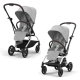 Прогулочная коляска Cybex Eezy S Twist+2 цвет Fog Grey шасси Silver с дождевиком и бампером