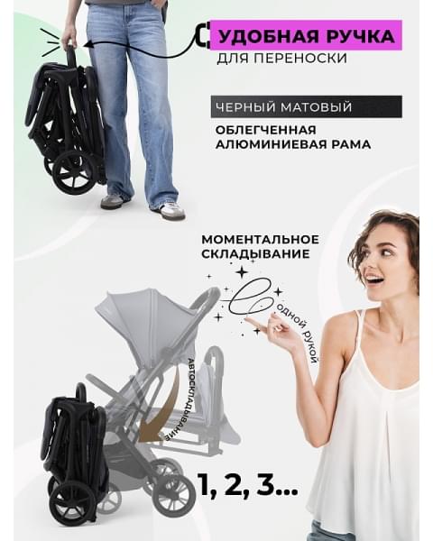 Прогулочная коляска Sweet Baby Aura Plus Basic SBL 427573 Grey
