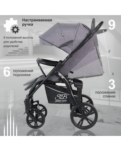 Прогулочная коляска Sweet Baby Carisma, Black Dragon (Черный Дракон)