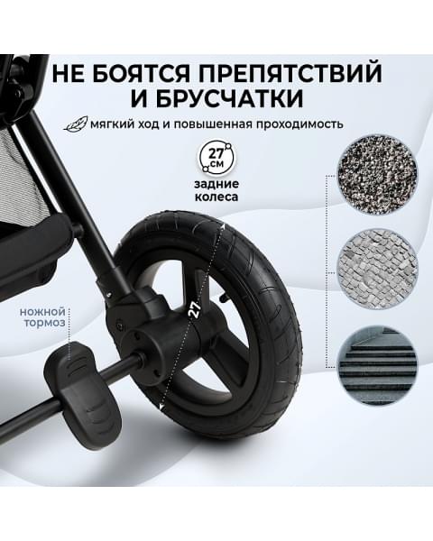 Прогулочная коляска Sweet Baby Egoista Air серый