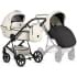 Детская коляска Tutis Viva 6 Plus Leather 3 в 1 с автокреслом Elo Lux EduSky Black 1612086 Vanilla