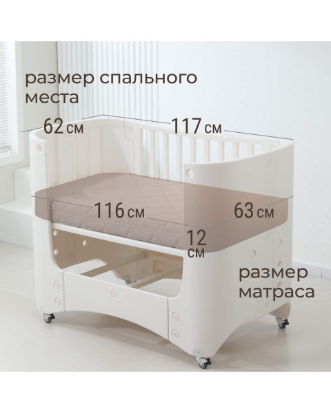 Детская кроватка UNIX Kids Premium / Премиум белый