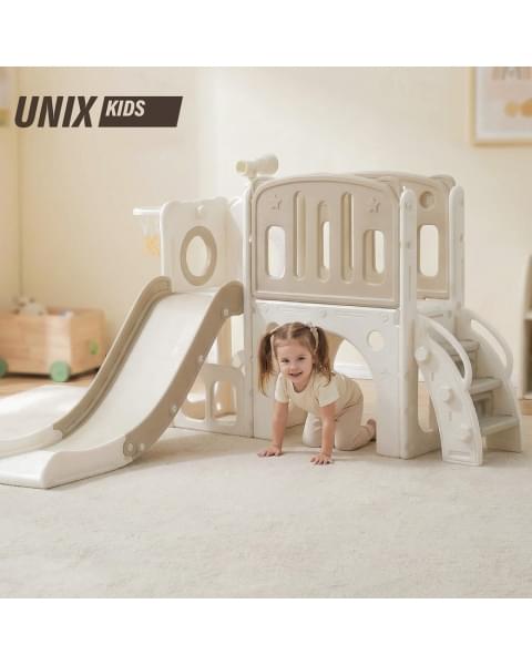Игровой комплекс с горкой UNIX Kids Звезда Star бежевый