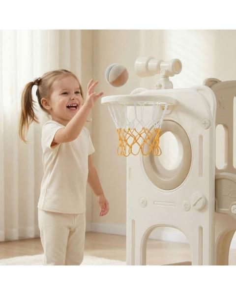 Игровой комплекс с горкой UNIX Kids Звезда Star бежевый