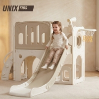 Игровой комплекс с горкой UNIX Kids Звезда Star бежевый
