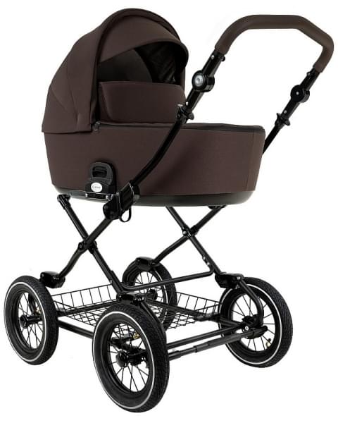 Детская коляска Roan Bass Next Classic 2.0 d12 3 в 1 с автокреслом Tutis Elo Lux EduSky Black BNC/83/2 Turkish Coffe/Black/руч.Cappuccino