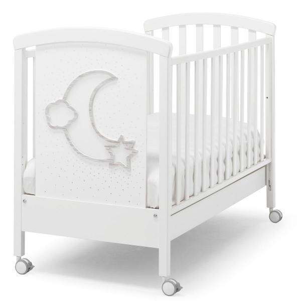 Детская кровать Erbesi Moon LED белый