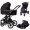 Коляска детская Peppy Tecla 3 в 1 Shadow Black Chrome Edition (Черный)