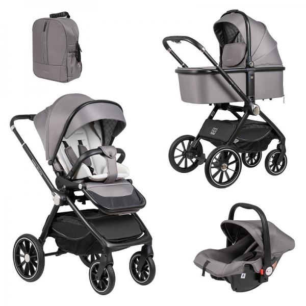 Детская коляска Farfello Belleza 3 в 1 2025 серый