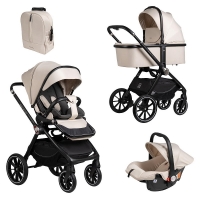 Детская коляска Farfello Belleza 3 в 1 2025 жемчужный