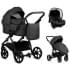 Коляска 3 в 1 Tutis Leo Plus, Black (020)