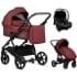 Коляска 3 в 1 Tutis Leo Plus, Burgundy (220)