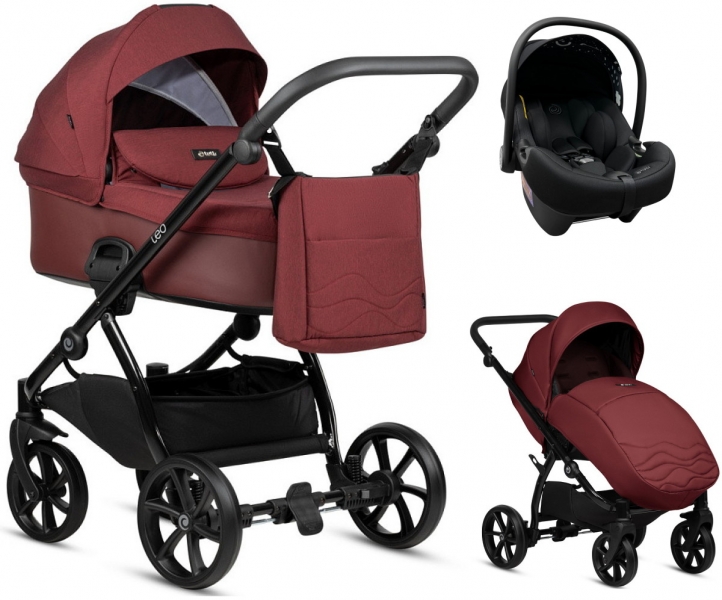 Коляска 3 в 1 Tutis Leo Plus, Burgundy (220)
