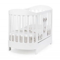 Детская кровать Erbesi Lilli овальная с матрасом белый