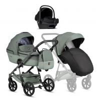 Детская коляска Tutis Viva 6 Plus Essential 3 в 1 с автокреслом Elo Lux EduSky Black 1612039 Sage