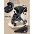 Коляска детская Luxmom 777 Fantis 3 в 1 черный