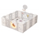 Манеж UNIX Kids DeLuxe Grey, 150x180 cм с игровыми аксессуарами