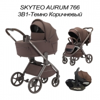Коляска детская Luxmom 766 Skyteo Aurum 3 в 1 темно-коричневый 2026