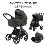 Коляска детская Luxmom 766 Skyteo Aurum 3 в 1 зеленый 2026