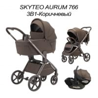 Коляска детская Luxmom 766 Skyteo Aurum 3 в 1 коричневый 2026