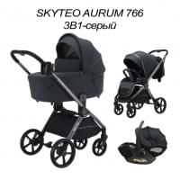 Коляска детская Luxmom 766 Skyteo Aurum 3 в 1 серый 2026