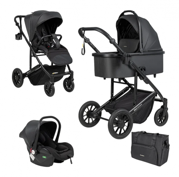 Коляска 3 в 1 Farfello Sola Trio Comfort Light black/Светлый черный SOLA-10