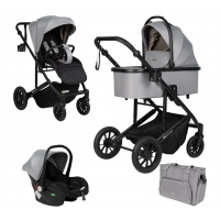 Коляска 3 в 1 Farfello Sola Trio Comfort Silver grey/серебристо-серый SOLA-8