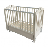 Кровать детская "Karolina-2" (универсальный маятник+колеса, автостенка съемная, ящик) (кашемир)