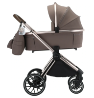 Детская коляска Adamex Spark SE 2 в 1 10-FANGO-CHAMPAGNE - КОРИЧ.-РАМА ШАМПАНЬ