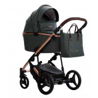 Детская коляска Bebetto Loren Stella Pro 2 в 1 06 т.зеленая кожа