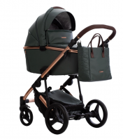 Детская коляска Bebetto Loren Stella Pro 2 в 1 06 т.зеленая кожа