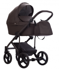 Детская коляска Bebetto Magnum Light Pro 2 в 1 09 коричневая кожа коричневая рама