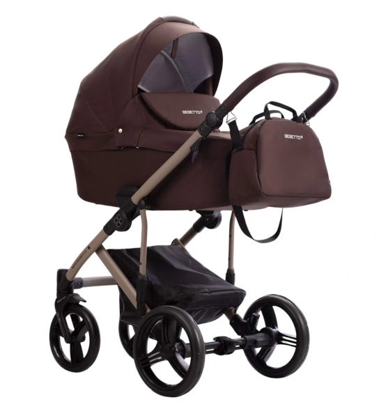 Детская коляска Bebetto Magnum Light 2 в 1 20 коричневый, бежевая рама