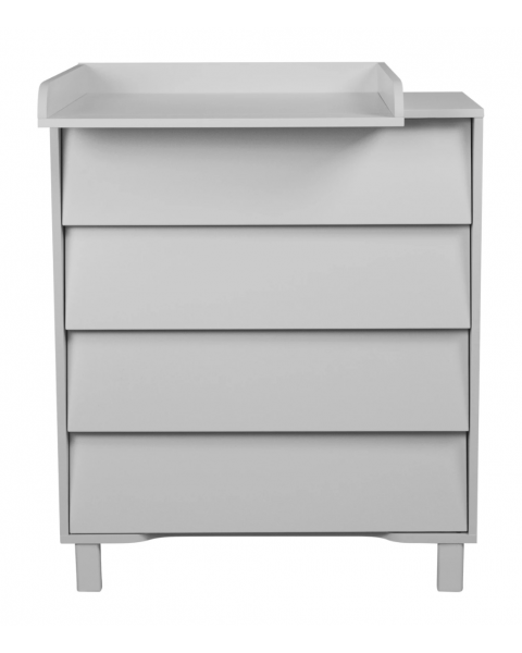 Комод INDIGO Norden 800/4 ЛДСП, шариковые направляющие (серый-серый)