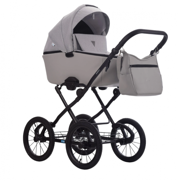 Детская коляска 2 в 1 MORENO SL NEW 03 св.серый+св.серая кожа