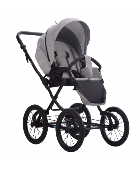 Детская коляска 2 в 1 MORENO SL NEW 03 св.серый+св.серая кожа