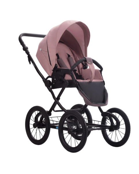 Детская коляска 2 в 1 MORENO SL NEW 04 св.розовый+т.пудра кожа
