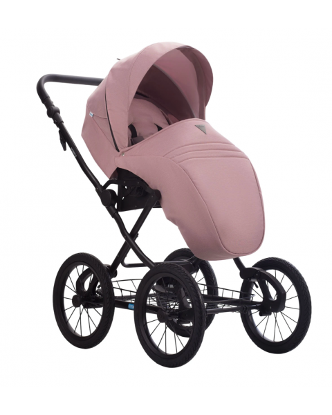 Детская коляска 2 в 1 MORENO SL NEW 04 св.розовый+т.пудра кожа