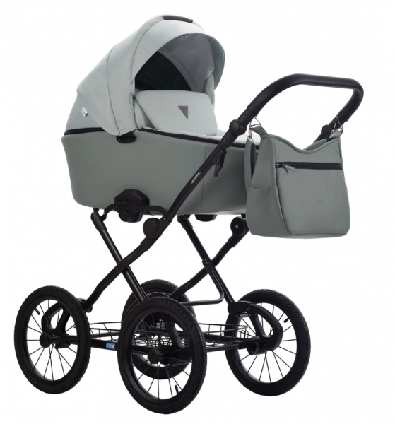 Детская коляска 2 в 1 MORENO SL NEW 01 шалфей+шалфей кожа