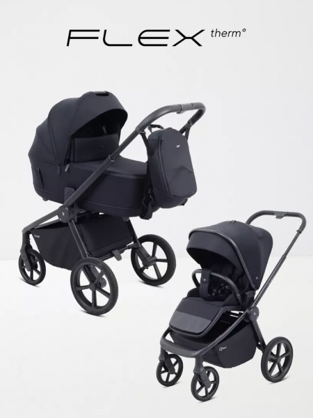 Коляска 2 в 1 Rant Flex Soft Therm Midnight black 2025