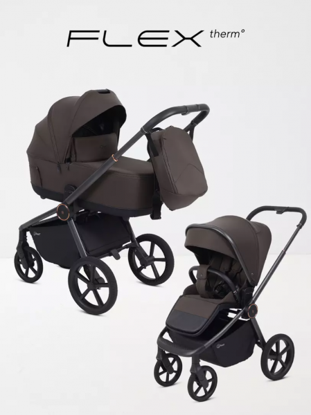 Коляска 2 в 1 Rant Flex Soft Therm Shine brown 2025