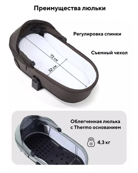 Коляска 2 в 1 Rant Flex Soft Therm Shine brown 2025
