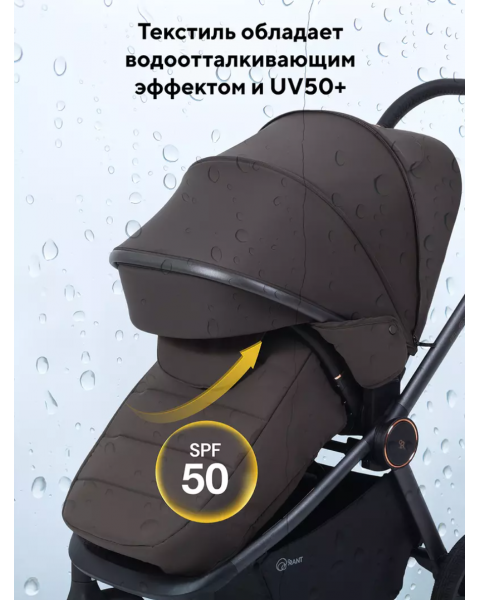 Коляска 2 в 1 Rant Flex Soft Therm Shine brown 2025