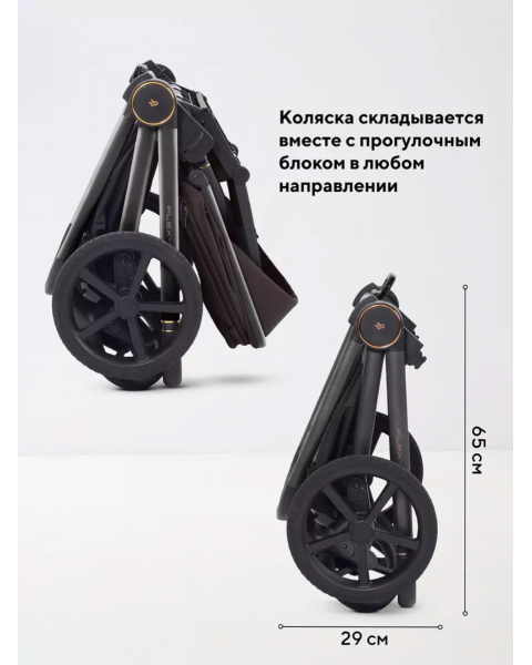Коляска 2 в 1 Rant Flex Soft Therm Shine brown 2025