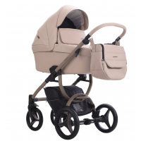 Детская коляска Bebetto Luca Pro 2 в 1 30 св.бежевая кожа бежевая рама