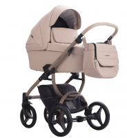 Детская коляска Bebetto Luca Pro 2 в 1 30 св.бежевая кожа бежевая рама
