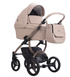 Детская коляска Bebetto Luca Pro 2 в 1 30 св.бежевая кожа бежевая рама