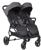 Прогулочная коляска для двух детей Farfello Max серый Mx-1